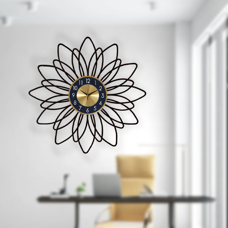 Light And Luxurious Decoration Of Iron Metal Clock Living Room
