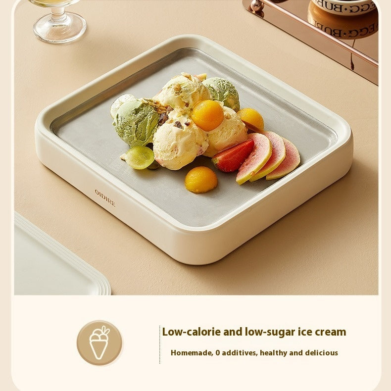 Fried Ice Machine Small Ice Cream Machine Household Stainless Steel Mini Plug-in-Free