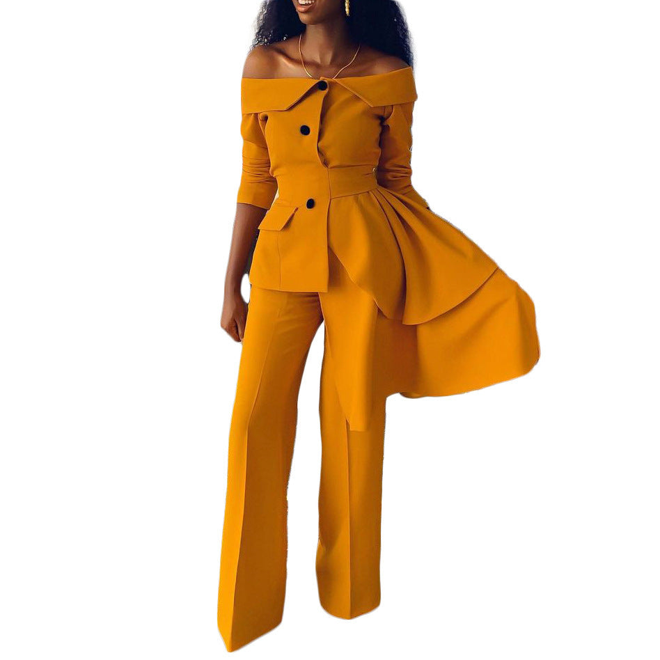 Commuter Suit Trouser Suit Africa Two-Piece Suit