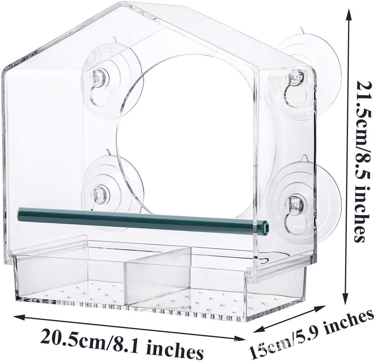 Creative Simple Transparent House Acrylic Bird Feeder