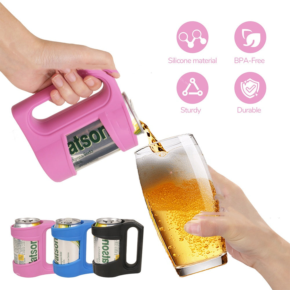 Cans Ultra-Thin Can Holder Silicone Cup Holder With Handle