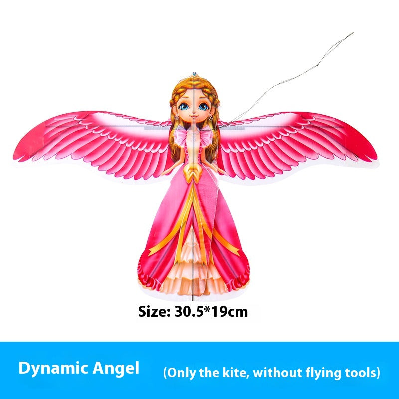 Kite Diy Material Package Handheld Fishing Rod Dynamic Kite Plastic Breeze Easy To Fly Small Kite