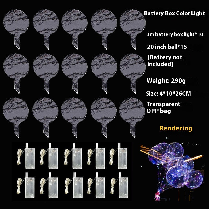 Luminous 20-inch LED Color Warm Transparent Full Set With Light Bounce Ball