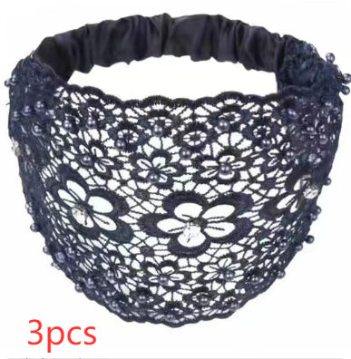 Hollow Hair Band Beaded Douyin Online Influencer Wide Edge