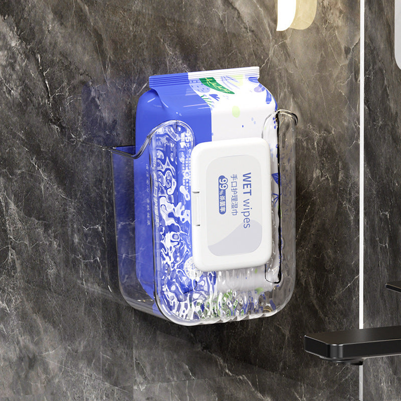 Punch-Free Light Luxury Wall-Mounted Wipes Storage Box