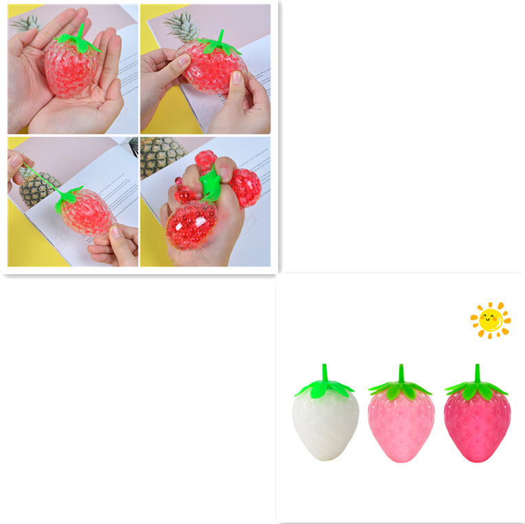Simulated Colorful Strawberry Squeezing Music To Vent