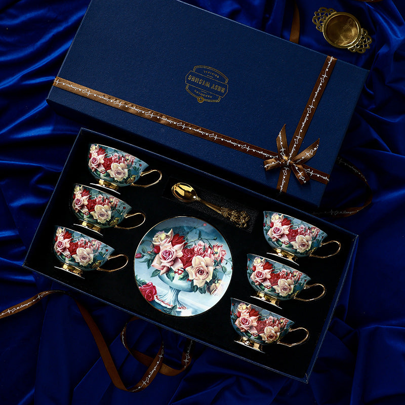 Coffee Cup High-end Exquisite Ceramic Bone High-Grade Afternoon Tea Suit Design