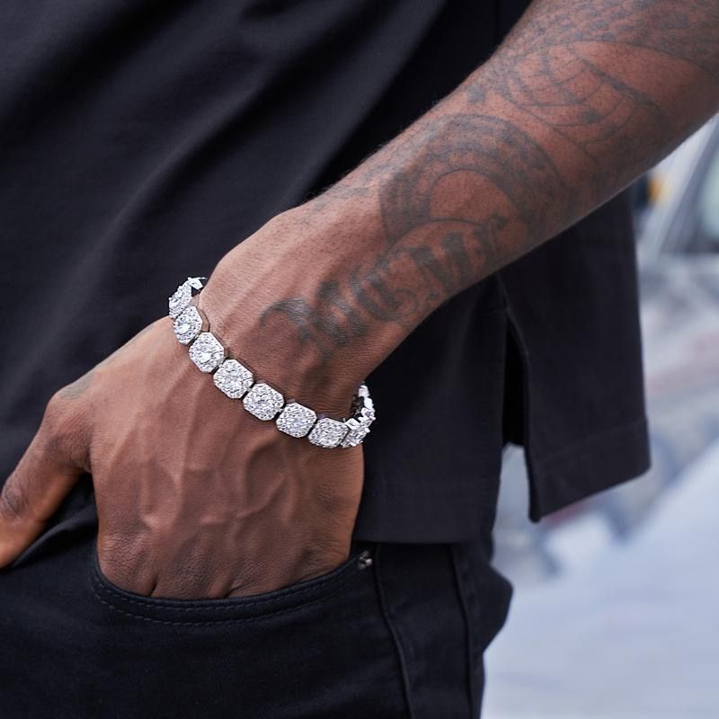 Hip-Hop Unisex Versatile High-End Full Diamond Bracelet