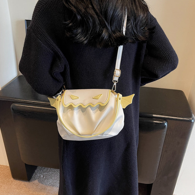Funny Crossbody Bag Pumpkin Cartoon Shoulder Bags With Small Wings Personalized Creative Female Handbag
