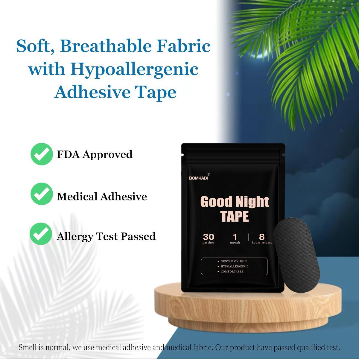 BOMKADl Mouth Tape 30pcs Pain FreeRemoval Hypoallergenic Latex Free & Gentle OnSkin Medical Grade Adhesive Cotton Tape PurplePink Black Breathable Mouth