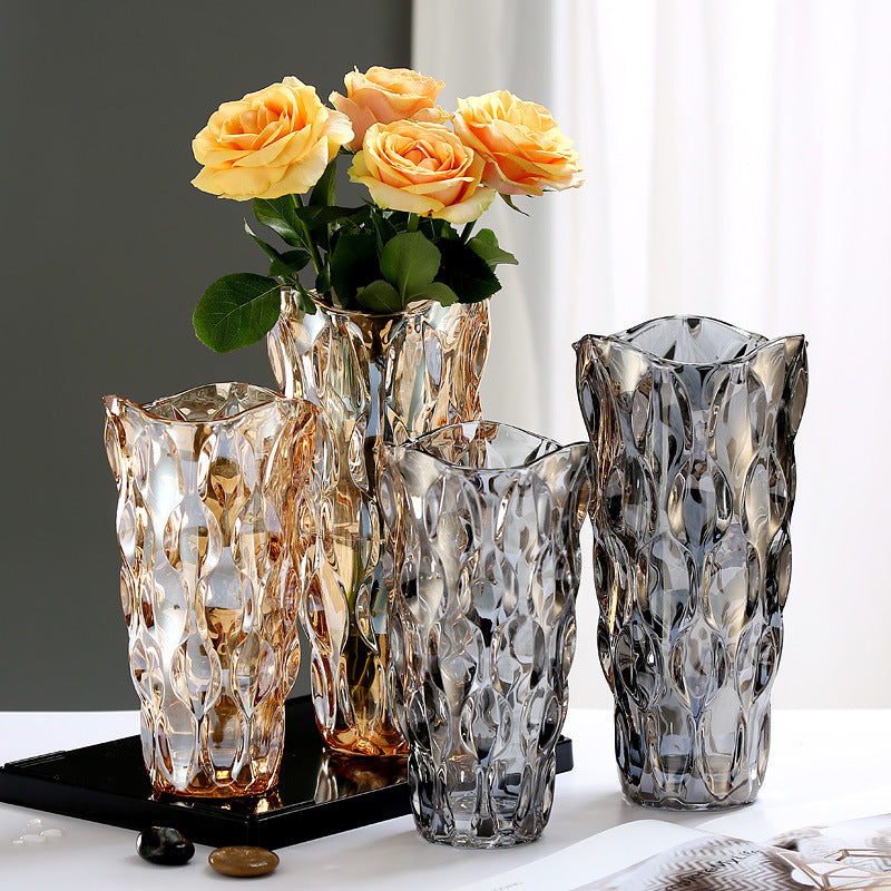 Crystal Glass Vase Flower Arrangement Decoration Ornaments