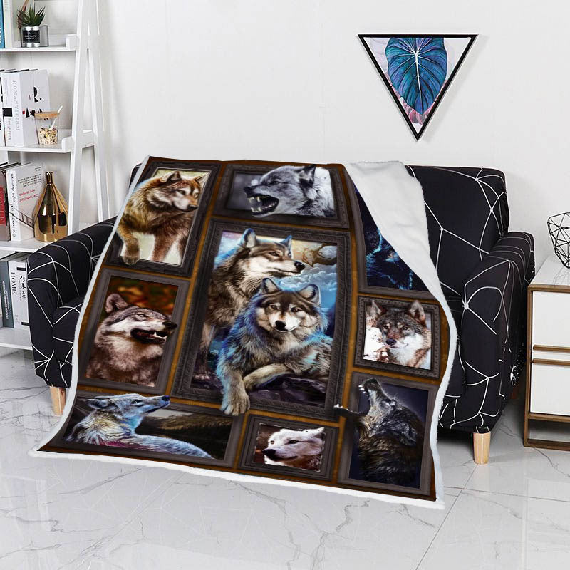 Double Layer Thickened Cashmere Blanket Cartoon Cartoon Cat Air Conditioner Quilt