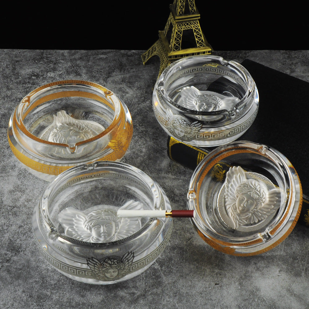 Creative Fashion Ashtray Medusa Head Crystal Glass