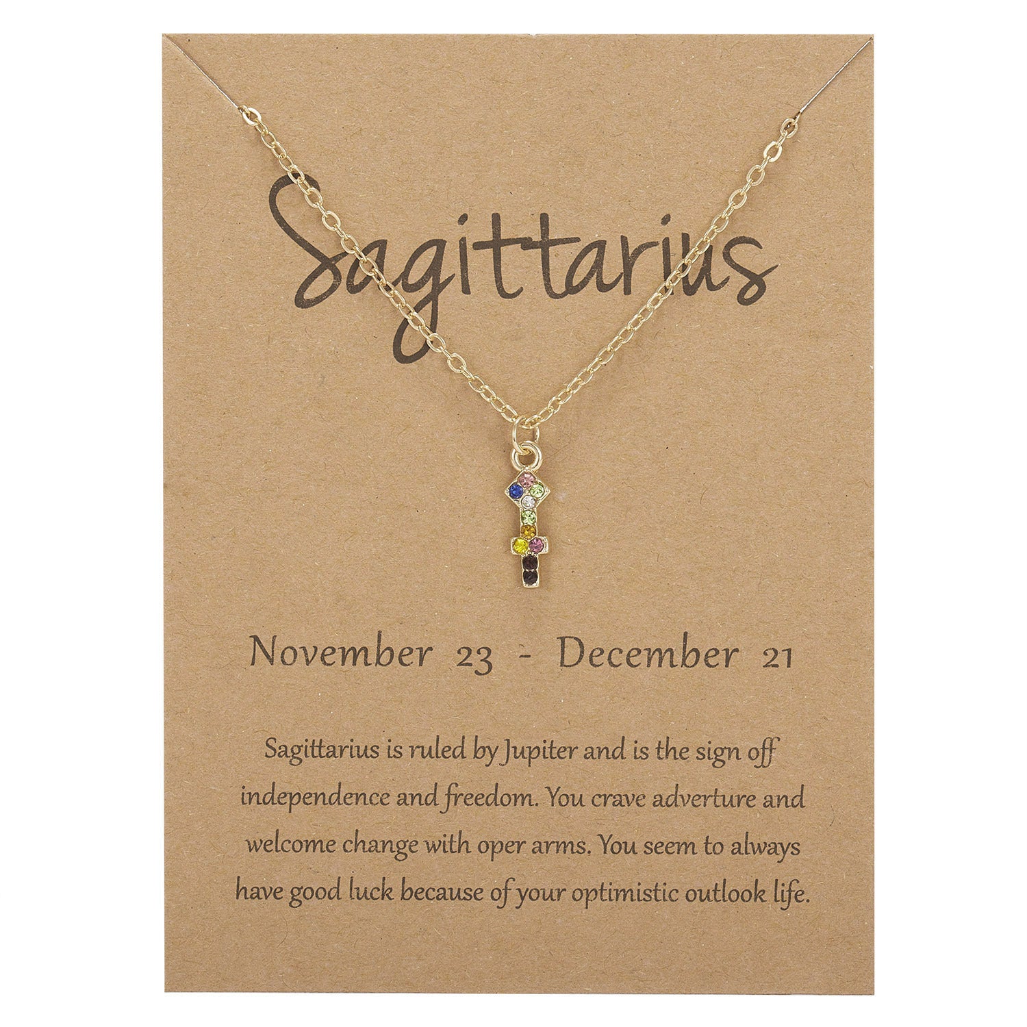 Pisces - Rhinestone Symbol Necklace