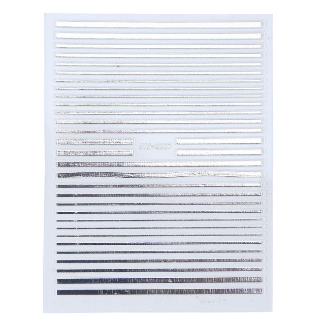 Evergreen Nail Line Stickers Geometric Pattern Nails