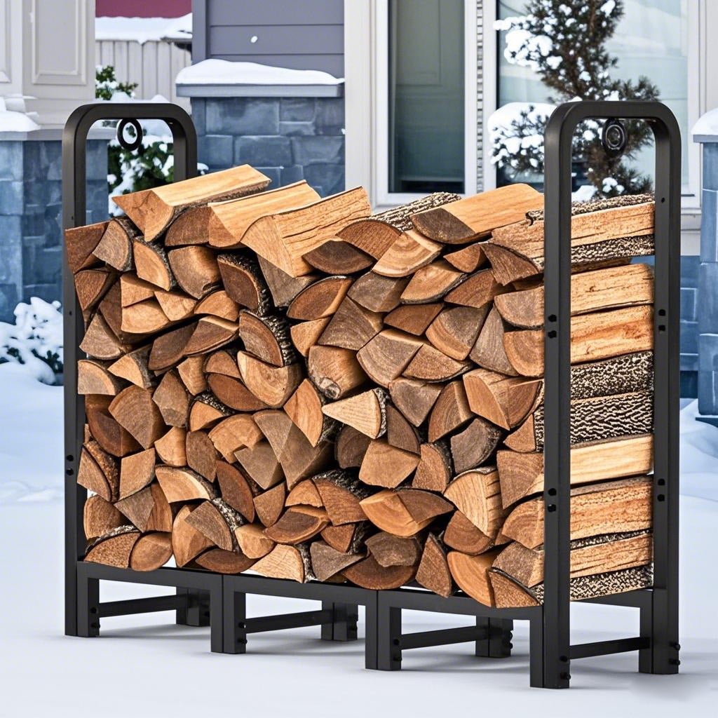 Simple Outdoor Firewood Rack Heavy Duty Storage Rack