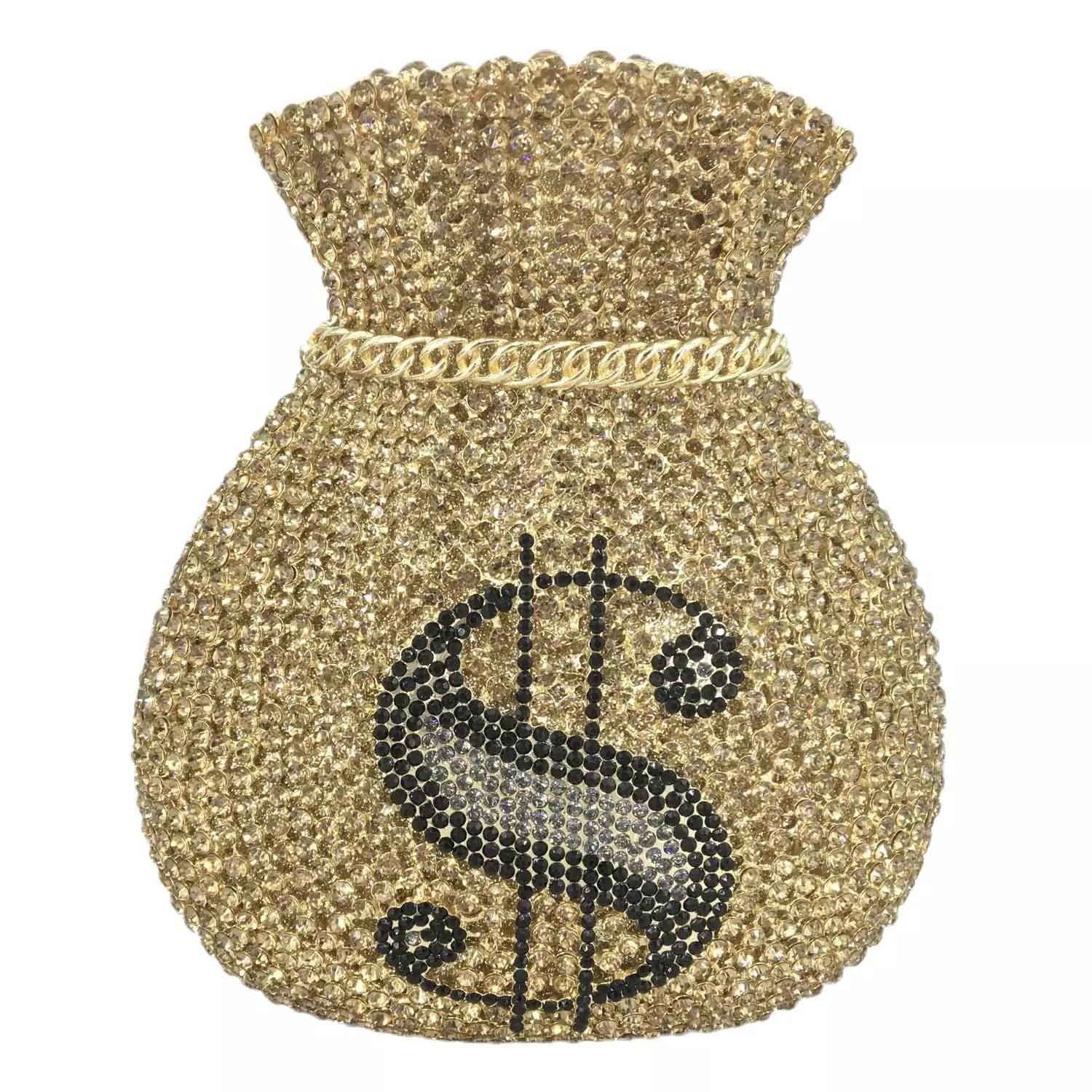 Trade Hollow Metal Purse Full Diamond Clutch