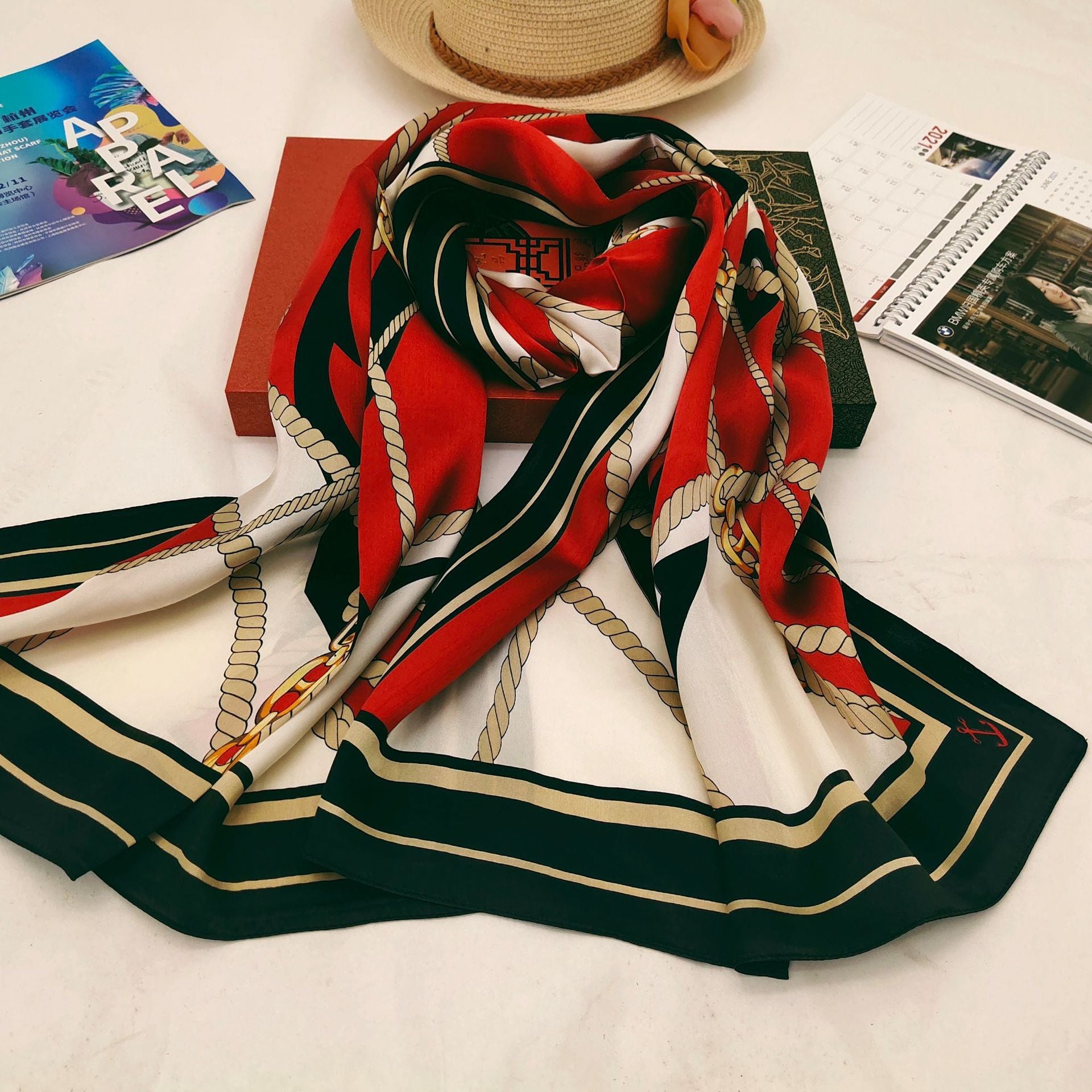 Women's Silk Scarf Shawl Sunscreen Scarf
