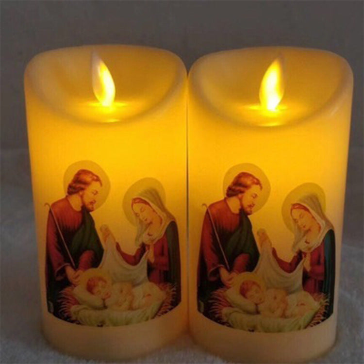 Single Electronic Candle Multiple Icons Plug-in Battery