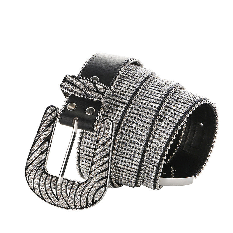 Women's Diamond Belt Zebra Pattern