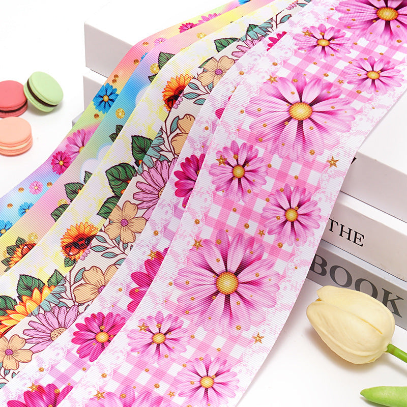 Flowers And Plants Cartoon Printed Ribbon