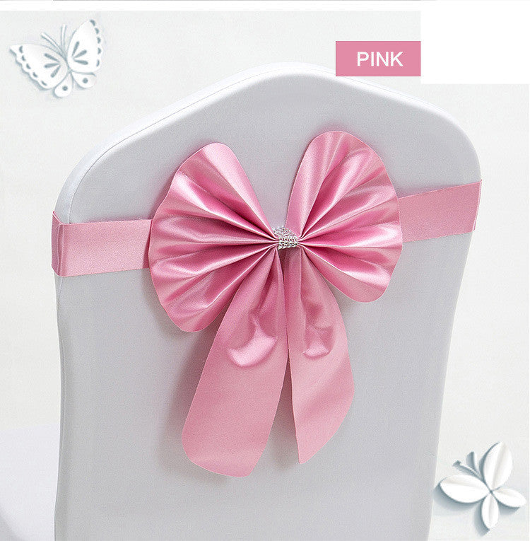 Hotel Wedding Free Elastic Chair Cover Bow Back Flower
