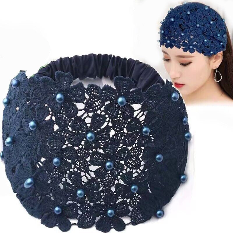 Hollow Hair Band Beaded Douyin Online Influencer Wide Edge