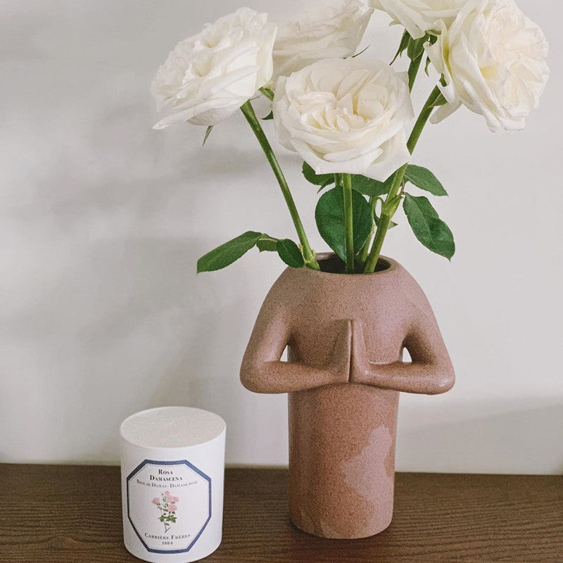Zen-Like Two-handed Ceramic Vase Pot Flower Arrangement Ornaments
