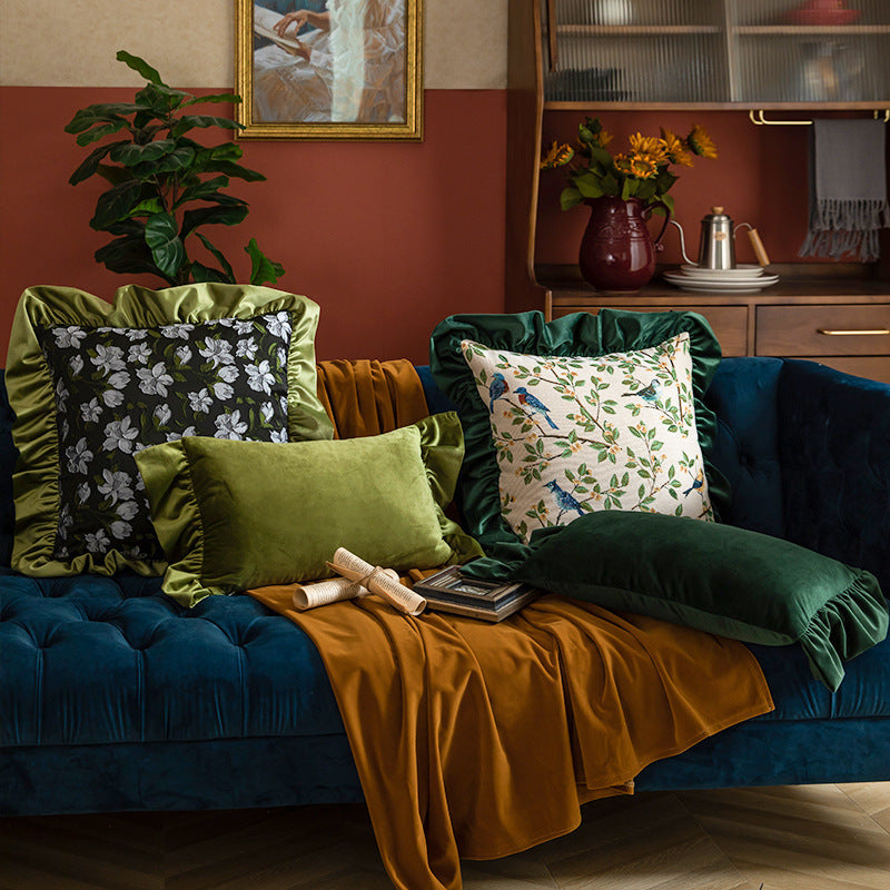 Light Luxury Retro Style Pillow American Bed & Breakfast Sofa Living Room Back Pillow Bedside Cushion