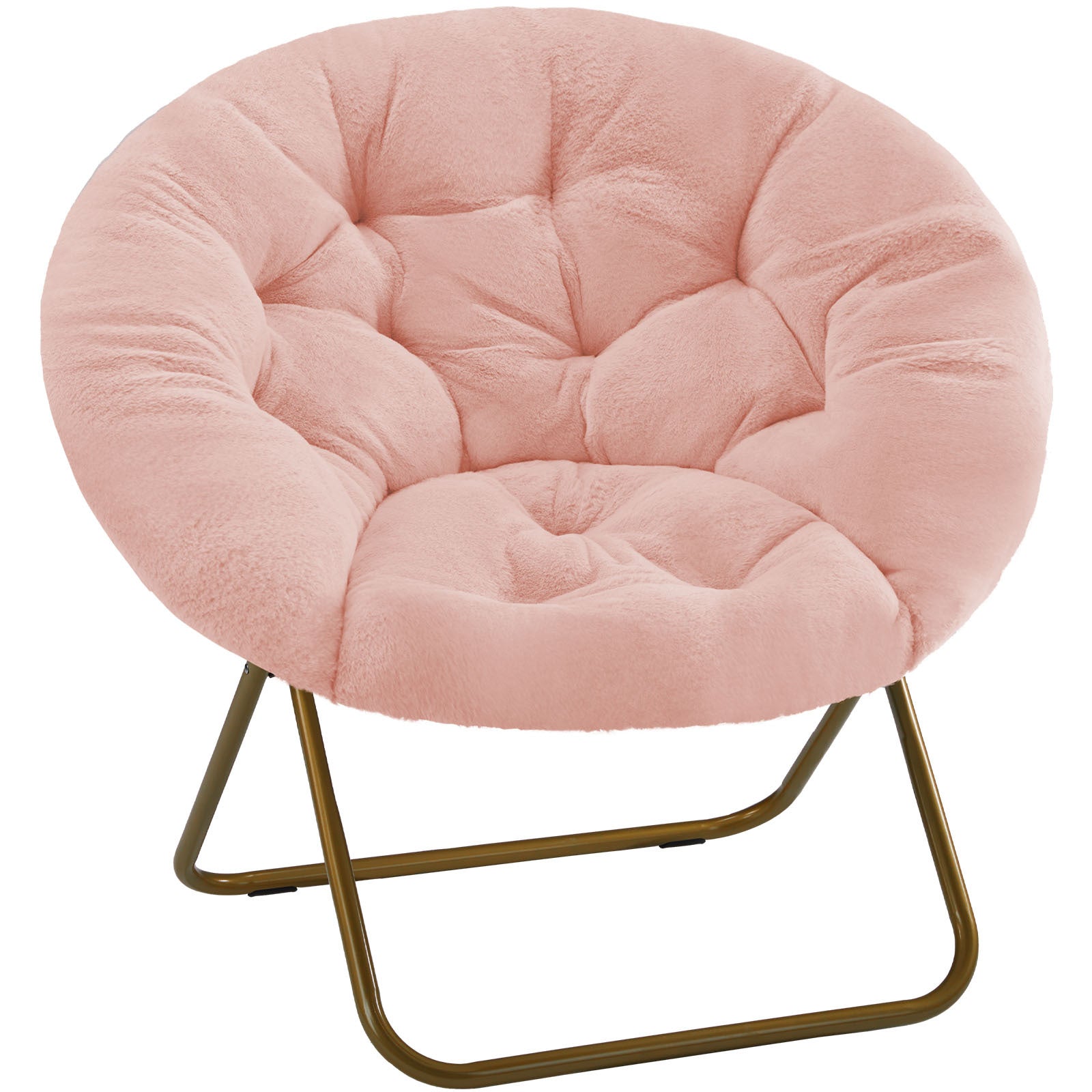Comfortable Disc Chairs Faux Fur Furniture Bedroom Living Room Size White