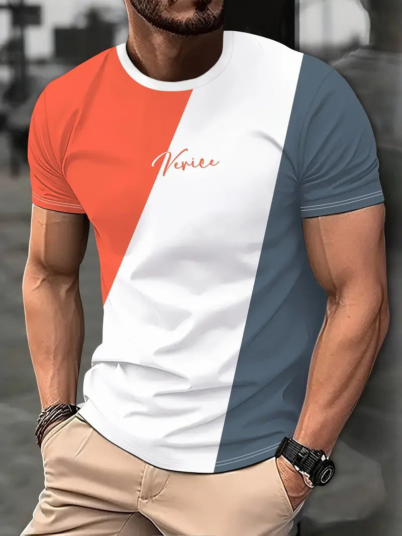 Men's Clothing Sports Digital 3DT T-Shirt Short Sleeve