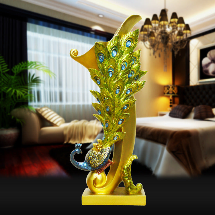 Lovers Peacock Creative Home Furnishing Resin Crafts Decoration