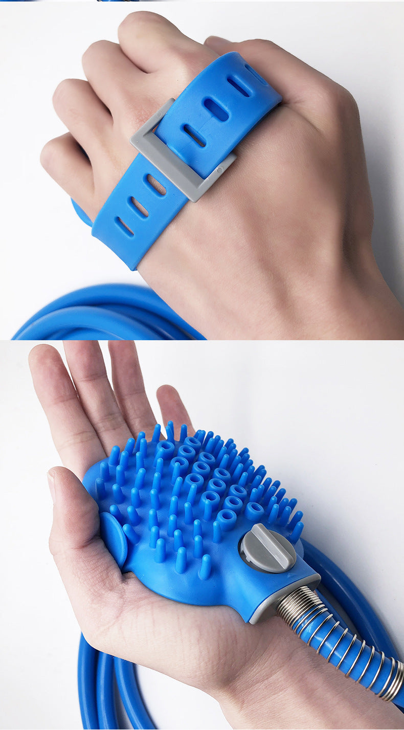 Pet Bathing Gloves Outdoor Shower Dog Bath Silicone Nozzle Hand-Held Massage Bath Pet Shower Brush