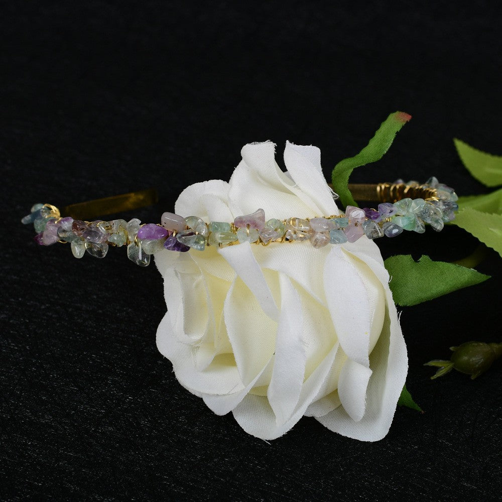 Crystal Amethyst Bridal Hair Comb Headband