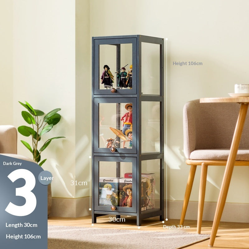 Transparent Dust-Proof Display Cabinet Acrylic Toy Storage Box Bookcase And Shelving Unit