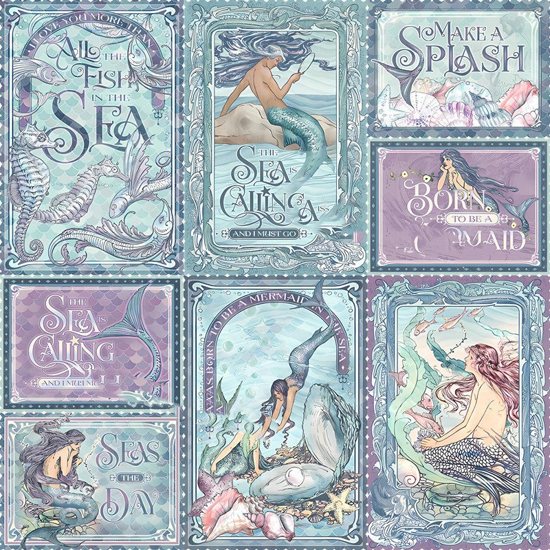 Retro Hand Ledger Mermaid Sticker Decoration