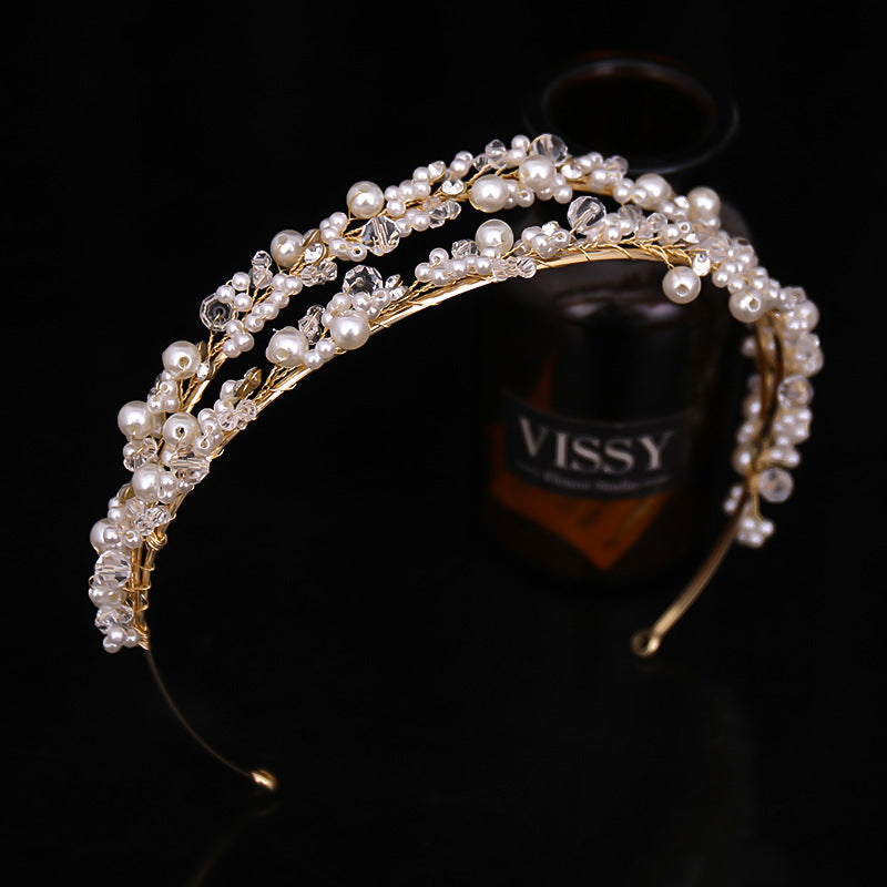Women's New Pearl Bridal Tiara