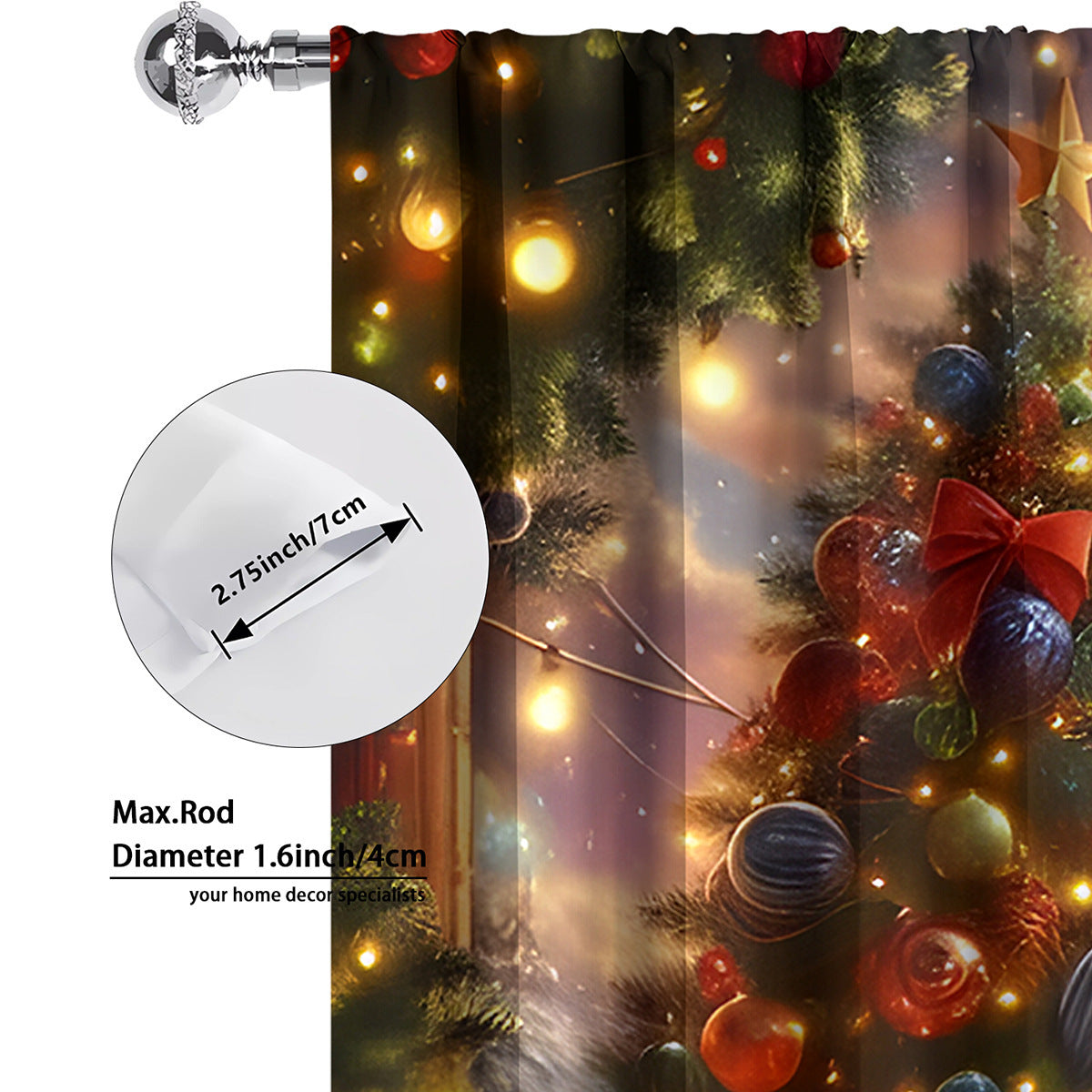 Christmas Curtain 3D Printing Curtain