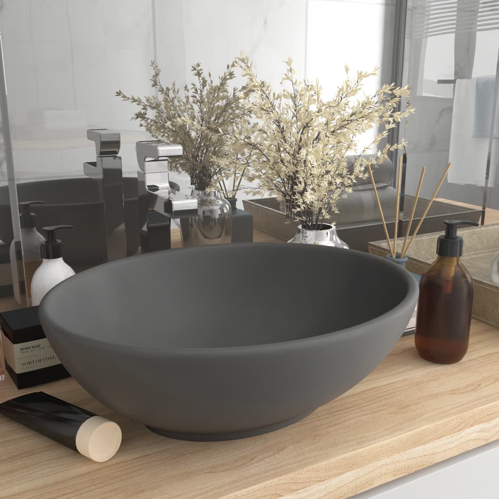 Luxury Oval Washbasin Matte Ceramic Luxury