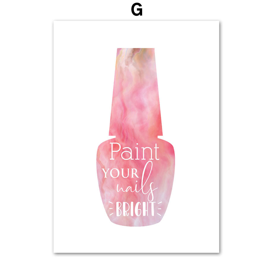 Decorative Girly Pink Art Gallery Custom Oil-Painting Canvas