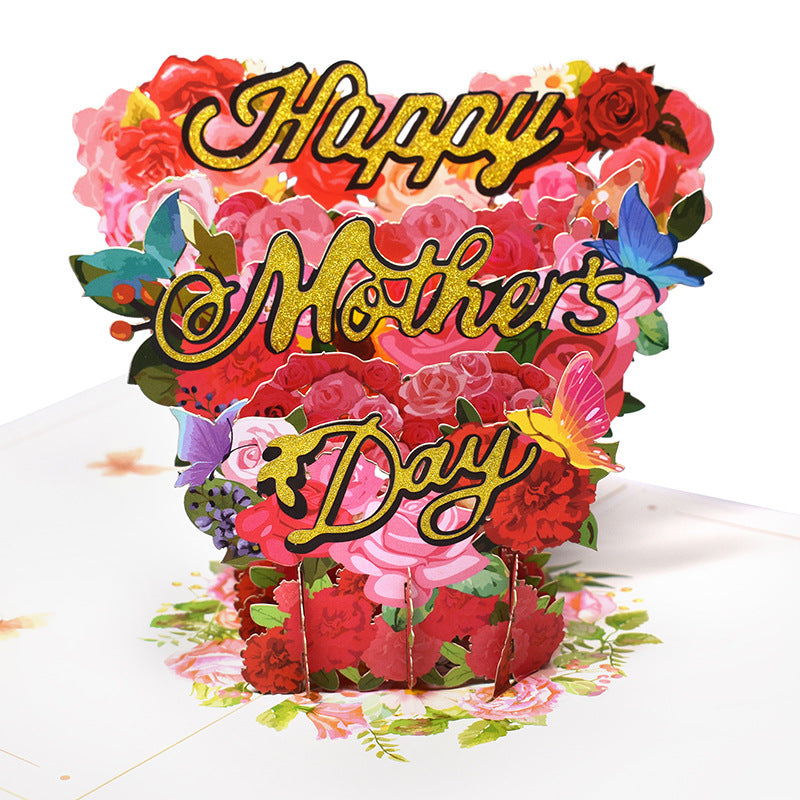Mother's Day Greeting Card Creative 3D 3D Holiday Blessing Card