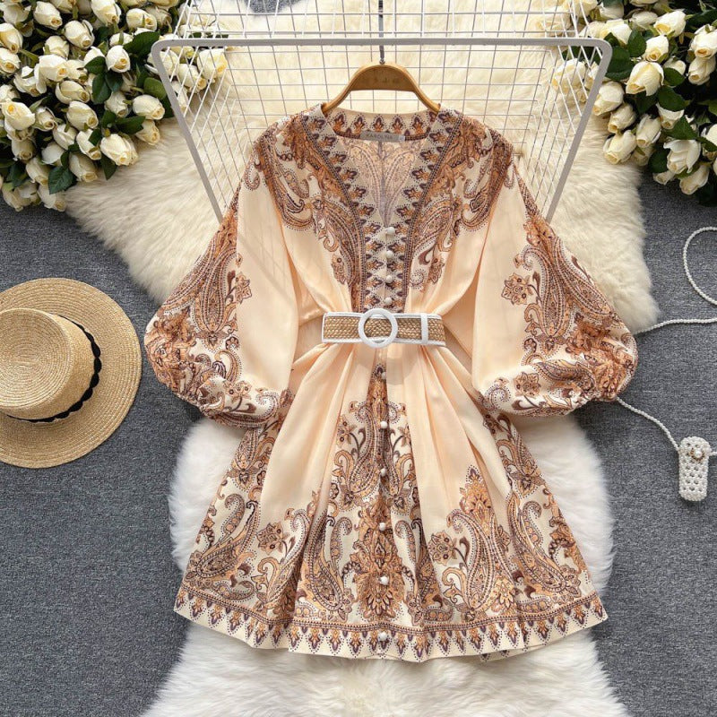 Dress Socialite Temperament V-Neck Women