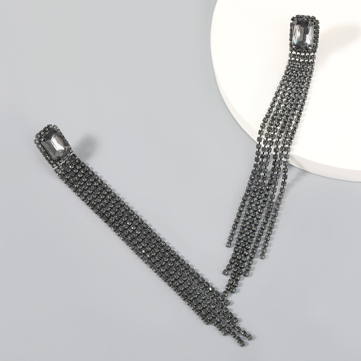 Super Flash Jaw Chain Series Alloy Diamond-Tipped Rhinestone Earring