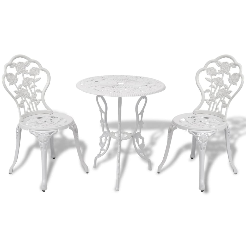 3-Piece Bistro Set, Cast Aluminum