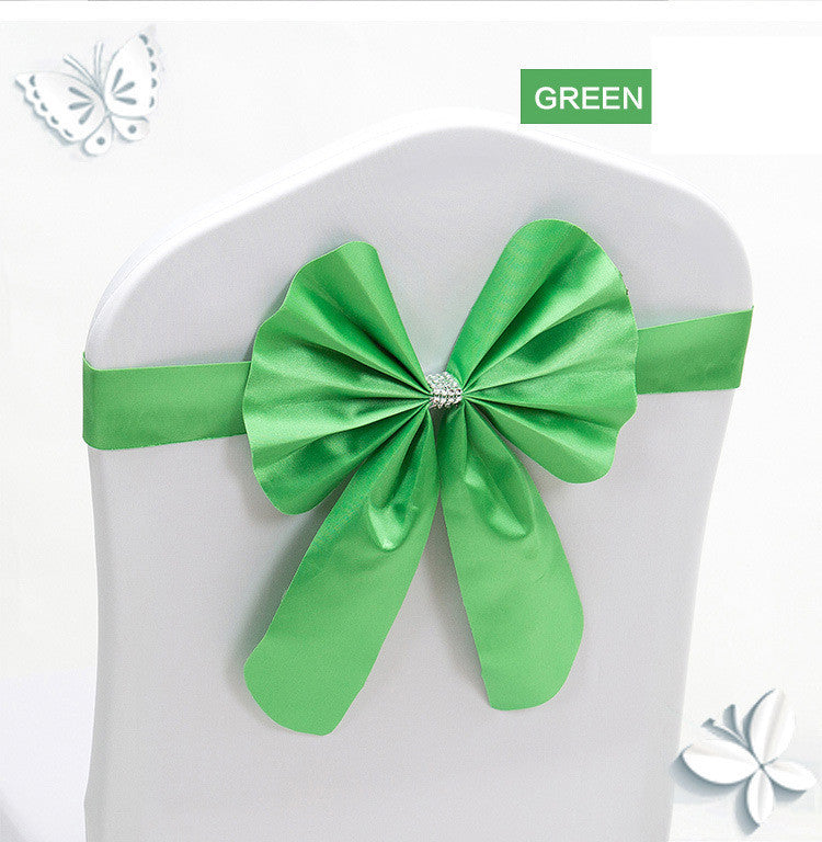 Hotel Wedding Free Elastic Chair Cover Bow Back Flower