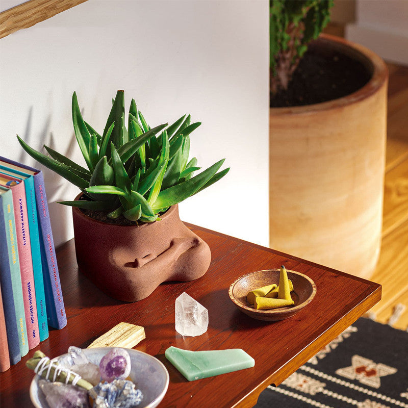 Zen-Like Two-handed Ceramic Vase Pot Flower Arrangement Ornaments