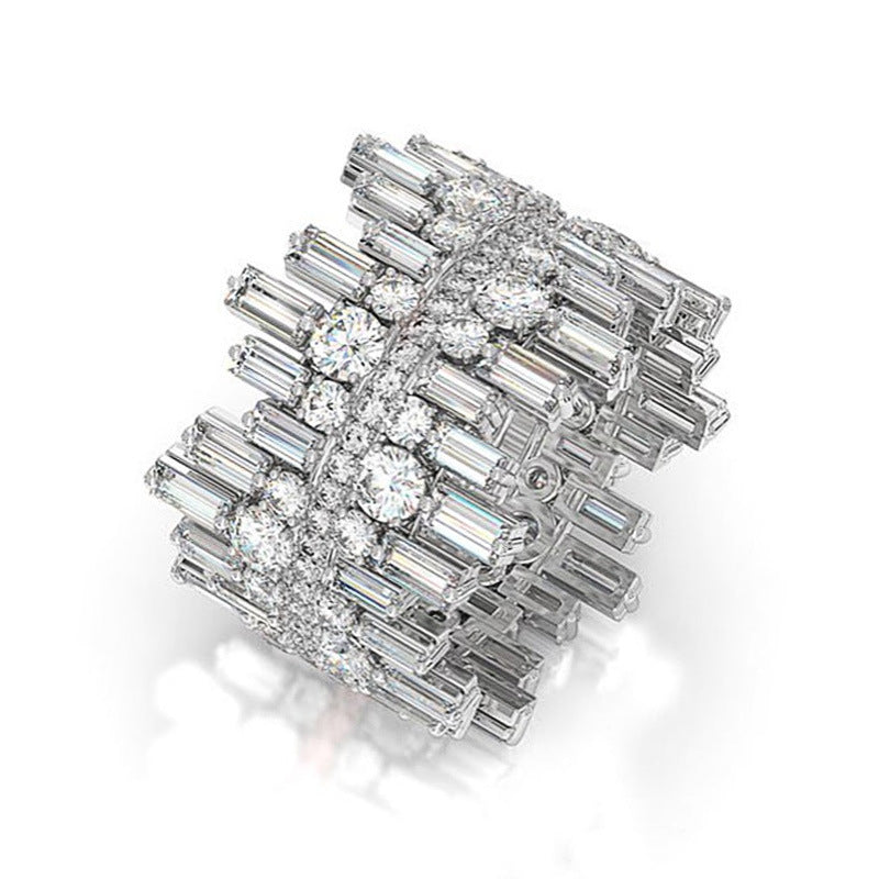 Irregular Luxury Micro Neira Ed Zirconium Ring