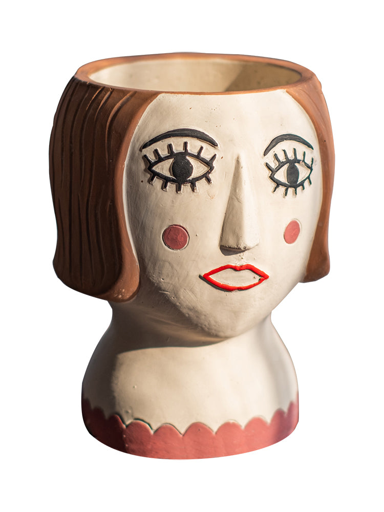 French Beauty Head Flower Pot
