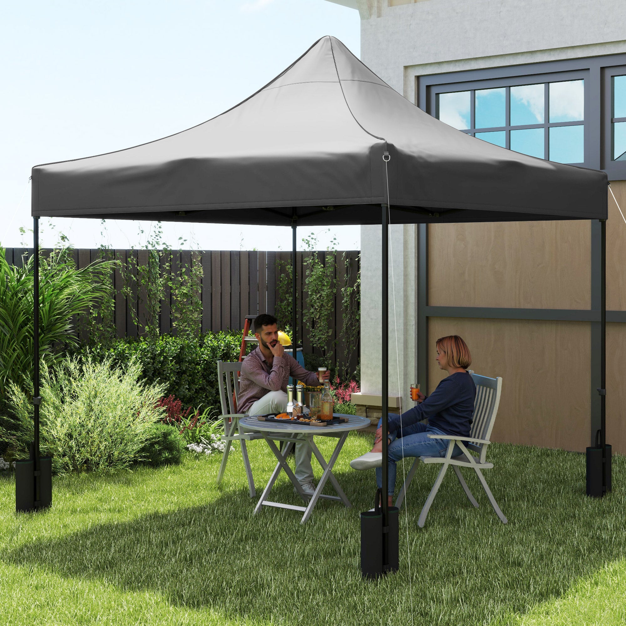 10' x 10' Replacement Canopy Top for Pop Up Canopy Tent with 4 Sand Bags