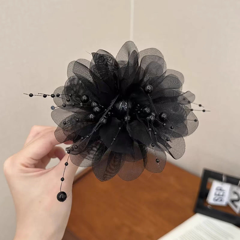 Ostrich Feather Hair Clip For Women